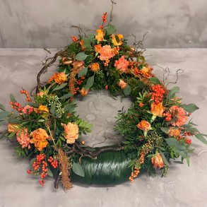 Brekrans, varme farver (laves ogs i en klassisk version) 