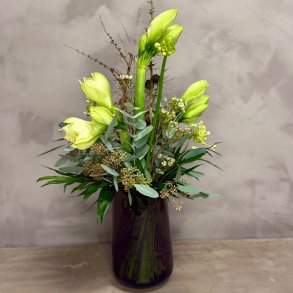 Hvid amaryllis buket 