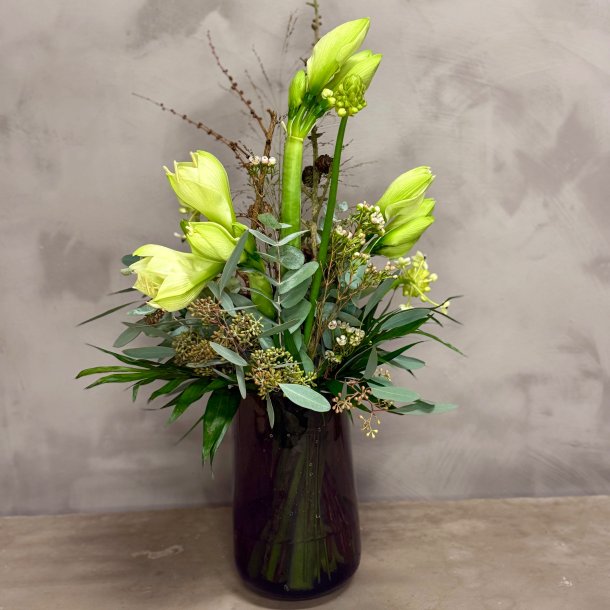 Hvid amaryllis buket 