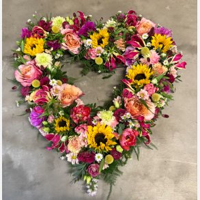 Et sidste farvel i bent hjerteform 