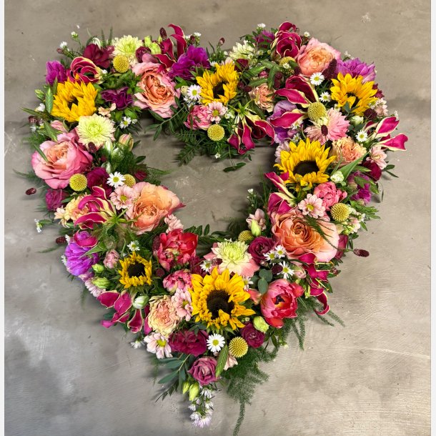 Et sidste farvel i �bent hjerteform 